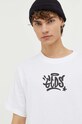GCDS tricou din bumbac alb FW23M130127
