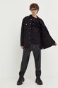 GCDS tricou din bumbac FW23M130129 negru AW23