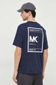 Odzież Michael Kors t-shirt bawełniany CF351MRFV4 granatowy