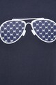Michael Kors t-shirt bawełniany CF351MLFV4 granatowy