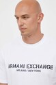 Armani Exchange t-shirt bawełniany biały 6RZTLT.ZJ9JZ