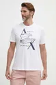 bianco Armani Exchange t-shirt in cotone