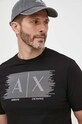 Bavlnené tričko Armani Exchange čierna 6RZTHB.ZJH4Z
