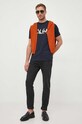 Armani Exchange t-shirt bawełniany 6RZTJC.ZJBYZ granatowy AW23