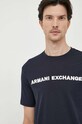 Armani Exchange t-shirt bawełniany granatowy 6RZTJM.ZJH4Z
