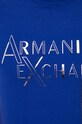 Armani Exchange t-shirt bawełniany niebieski 6RZTKB.ZJ9AZ