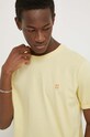 Les Deux t-shirt bawełniany żółty LDM101155