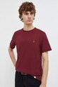 Les Deux t-shirt bawełniany bordowy LDM101155