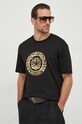 Just Cavalli t-shirt bawełniany 75OAHT01.CJ500 czarny AW23