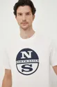 biały North Sails t-shirt bawełniany