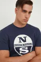 темно-синій Бавовняна футболка North Sails Чоловічий