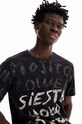 Бавовняна футболка Desigual 23WMTK19 чорний AW23
