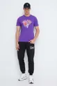 Puma t-shirt bawełniany fioletowy