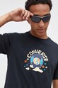 Converse t-shirt bawełniany czarny 10025271.A01