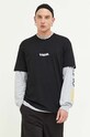 Vans t-shirt bawełniany czarny VN0008TKBLK1