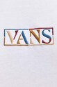 Βαμβακερό μπλουζάκι Vans VN0008SQWHT1 λευκό