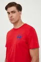 czerwony La Martina t-shirt bawełniany
