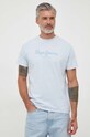 Pepe Jeans t-shirt bawełniany JAYDEN niebieski PM509098.504