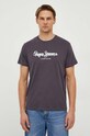Pepe Jeans t-shirt bawełniany Keegan szary PM509103.990