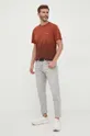 Pamučna majica Pepe Jeans smeđa