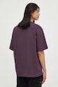 Odzież G-Star t-shirt bawełniany D23726.C336 fioletowy