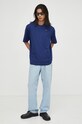 G-Star t-shirt bawełniany D23726.C336 granatowy AW23