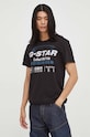 G-Star t-shirt bawełniany czarny D23714.336