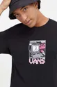 czarny Vans t-shirt bawełniany