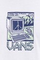 Βαμβακερό μπλουζάκι Vans VN0008T9WHT1 λευκό