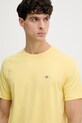 Gant t-shirt bawełniany żółty 2003184