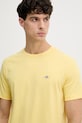 Gant t-shirt bawełniany żółty 2003184