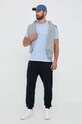 Хлопковая футболка Gant 2003184 голубой SS25