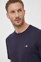 Bavlněné tričko Gant námořnická modř 2003184