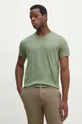 zielony Gant t-shirt bawełniany Męski