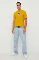 Gant t-shirt bawełniany żółty