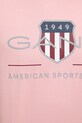 Gant t-shirt bawełniany różowy 2003199