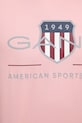 Gant t-shirt bawełniany różowy 2003199