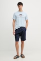 Gant t-shirt bawełniany 2003199 niebieski SS26