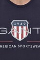 Хлопковая футболка Gant 2003199 тёмно-синий