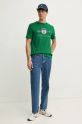 Gant t-shirt in cotone 2003199 verde NC24