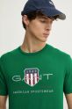 Gant t-shirt in cotone verde 2003199