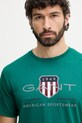 Gant tricou din bumbac verde 2003199
