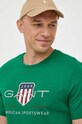 Gant t-shirt bawełniany zielony 2003199