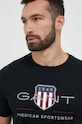 Îmbrăcăminte Gant tricou din bumbac 2003199 negru