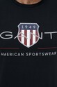 Хлопковая футболка Gant чёрный 2003199