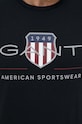 Gant tricou din bumbac negru 2003199