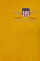 Βαμβακερό μπλουζάκι Gant 2067004 κίτρινο