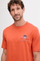 Gant t-shirt bawełniany pomarańczowy 2067004