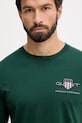 Gant t-shirt bawełniany zielony 2067004