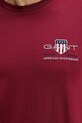 Gant t-shirt bawełniany 2067004 bordowy